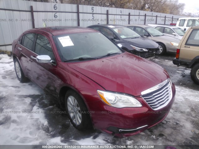 1C3CCBCG9DN737526 - 2013 CHRYSLER 200 LIMITED RED photo 1