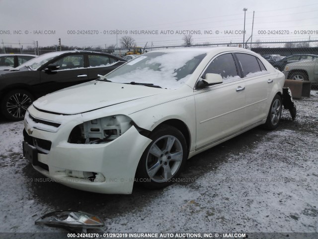 1G1ZD5E01CF292611 - 2012 CHEVROLET MALIBU 2LT WHITE photo 2