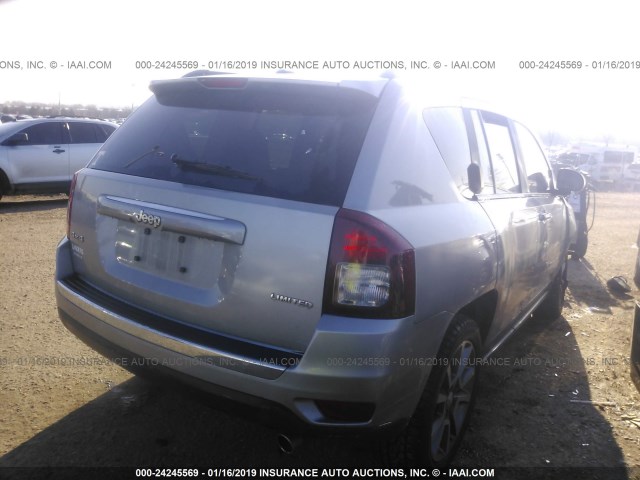 1C4NJDCB7FD284090 - 2015 JEEP COMPASS LIMITED GRAY photo 4