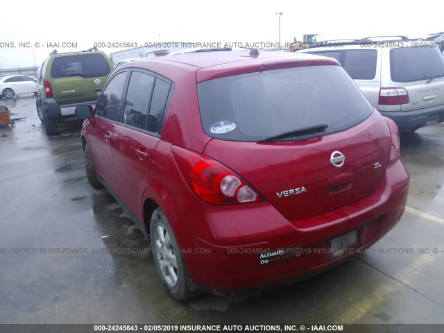 3N1BC13E29L390180 - 2009 NISSAN VERSA S/SL RED photo 3