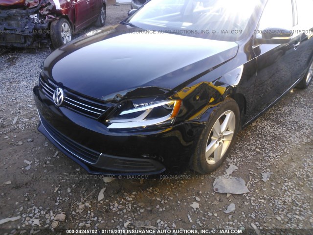 3VWLL7AJ7DM447042 - 2013 VOLKSWAGEN JETTA TDI BLACK photo 6