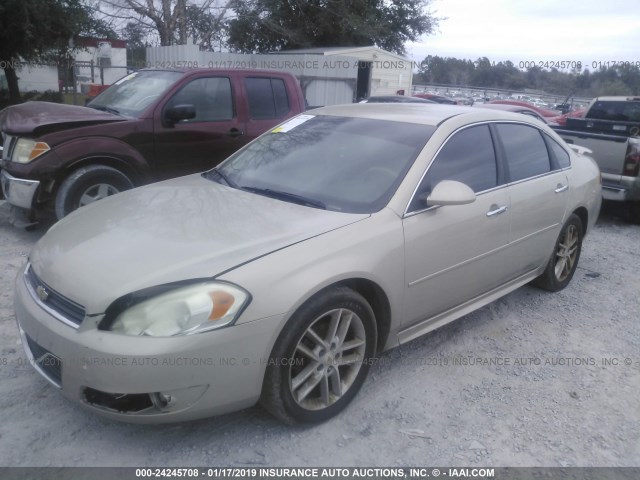 2G1WC5EM2A1152192 - 2010 CHEVROLET IMPALA LTZ TAN photo 2