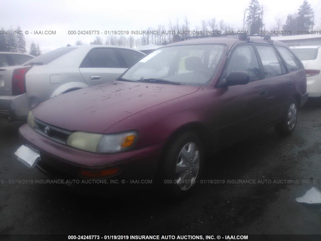 JT2AE09V7S0084852 - 1995 TOYOTA COROLLA DX RED photo 2