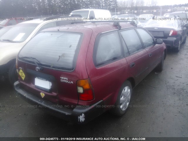 JT2AE09V7S0084852 - 1995 TOYOTA COROLLA DX RED photo 4