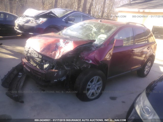 2FMDK48C78BA95762 - 2008 FORD EDGE SEL RED photo 2