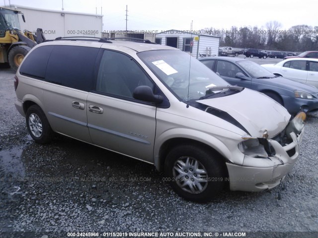 1B8GP45331B136211 - 2001 DODGE CARAVAN SPORT GOLD photo 1