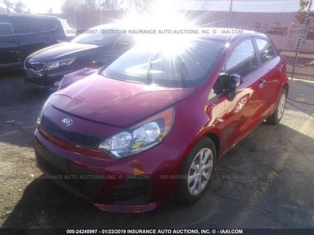 KNADM5A31H6036586 - 2017 KIA RIO LX RED photo 2