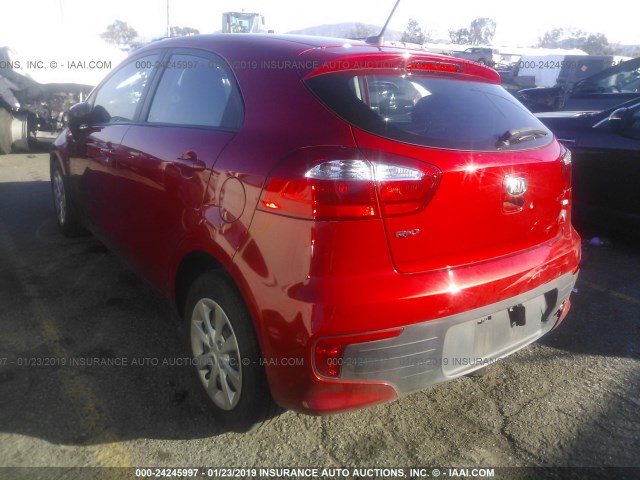 KNADM5A31H6036586 - 2017 KIA RIO LX RED photo 3