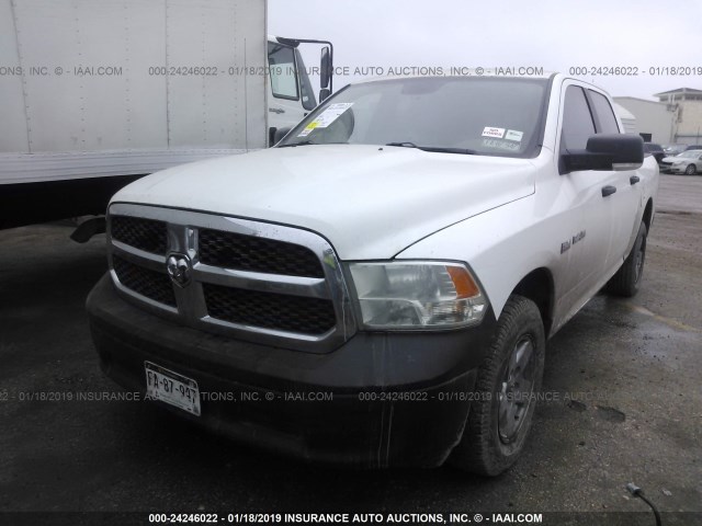 1C6RR6LT5GS233612 - 2016 RAM 1500 SLT WHITE photo 2