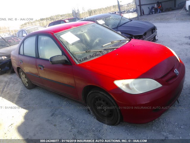 1HGES16385L017403 - 2005 HONDA CIVIC DX VP Qırmızı foto 1