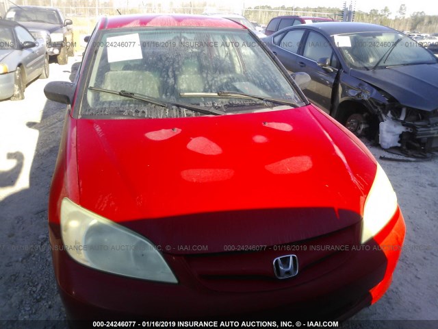1HGES16385L017403 - 2005 HONDA CIVIC DX VP Qırmızı foto 6