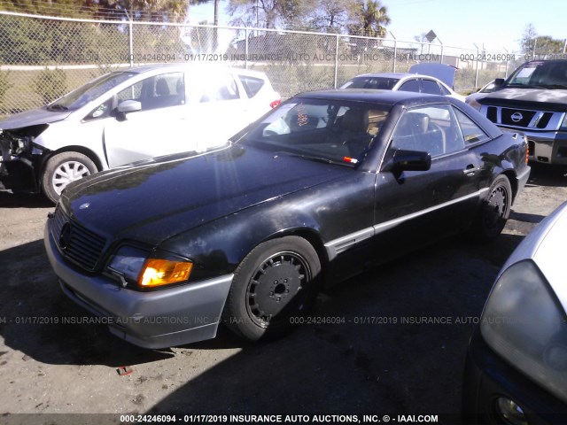 WDBFA61E6MF021084 - 1991 MERCEDES-BENZ 300 SL BLACK photo 2