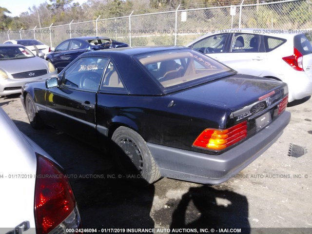 WDBFA61E6MF021084 - 1991 MERCEDES-BENZ 300 SL BLACK photo 3