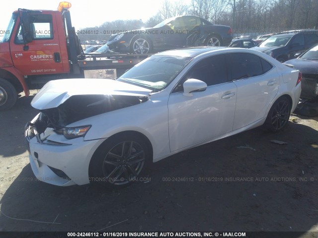 JTHBE1D28E5002552 - 2014 LEXUS IS 350 WHITE photo 2