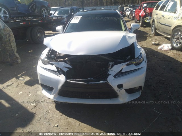 JTHBE1D28E5002552 - 2014 LEXUS IS 350 WHITE photo 6