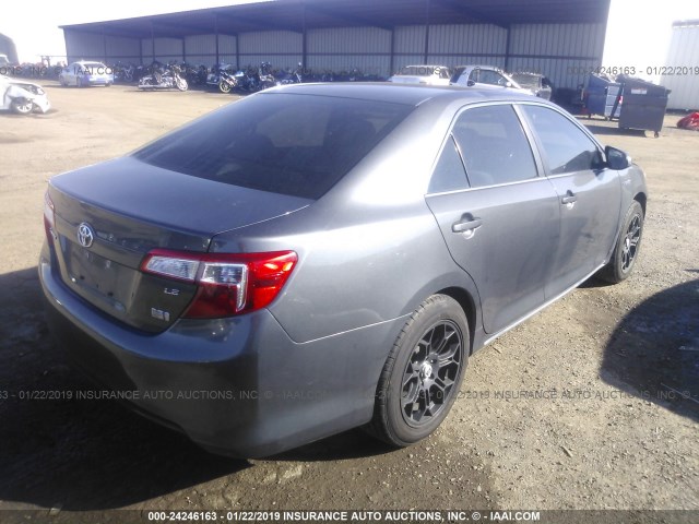 4T1BD1FK0CU025128 - 2012 TOYOTA CAMRY HYBRID/LE/XLE GRAY photo 4