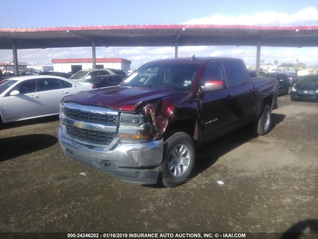 3GCUKREC2HG127181 - 2017 CHEVROLET SILVERADO K1500 LT MAROON photo 2