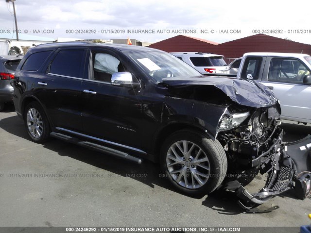 1C4SDHET5EC317728 - 2014 DODGE DURANGO CITADEL BLACK photo 1