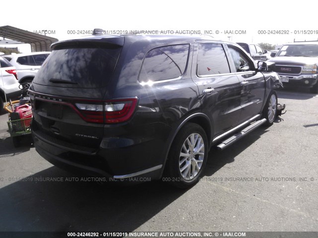 1C4SDHET5EC317728 - 2014 DODGE DURANGO CITADEL BLACK photo 4