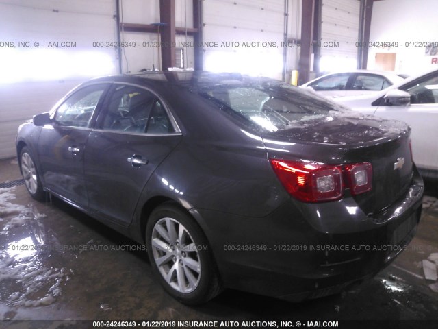 1G11H5SA3DF265510 - 2013 CHEVROLET MALIBU LTZ ნაცრისფერი ფოტო 3