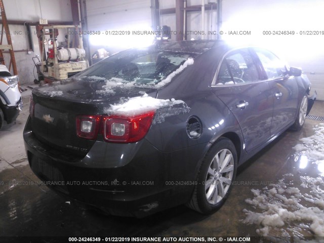 1G11H5SA3DF265510 - 2013 CHEVROLET MALIBU LTZ ნაცრისფერი ფოტო 4