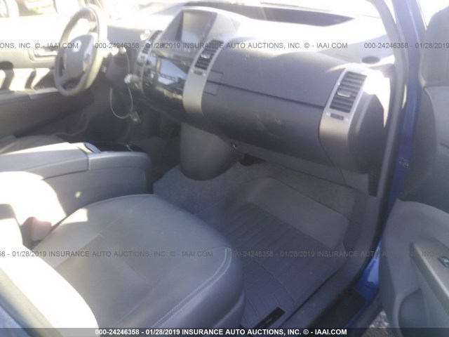 JTDKB20U197870877 - 2009 TOYOTA PRIUS BLUE photo 5