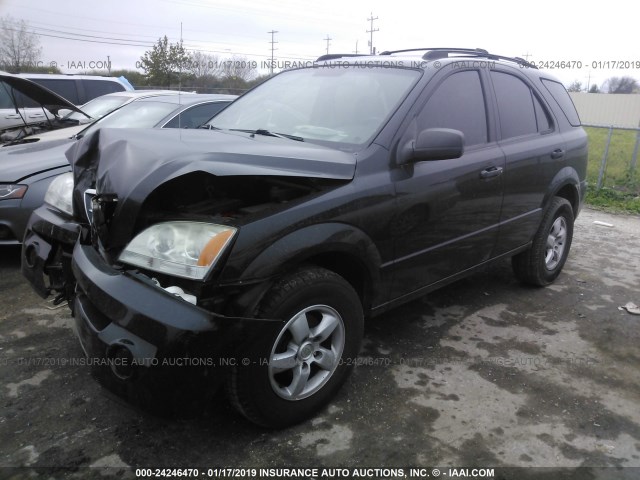 KNDJD733665529701 - 2006 KIA SORENTO EX/LX BLACK photo 2