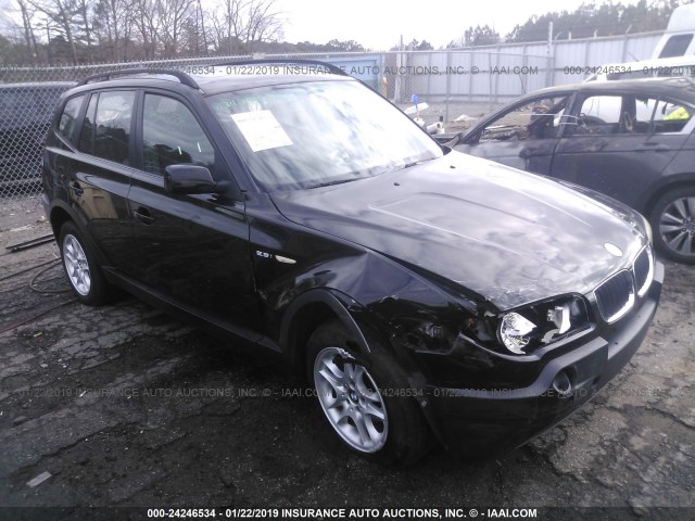 WBXPA73475WC47447 - 2005 BMW X3 2.5I BLACK photo 1