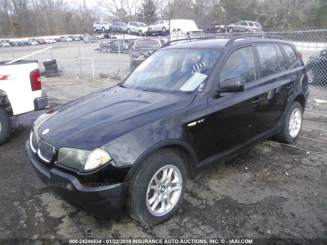 WBXPA73475WC47447 - 2005 BMW X3 2.5I BLACK photo 2