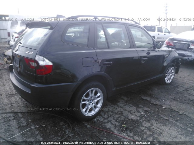 WBXPA73475WC47447 - 2005 BMW X3 2.5I BLACK photo 4