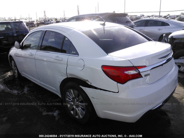 1C3CCBAG8DN743174 - 2013 CHRYSLER 200 LX WHITE photo 3