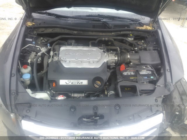 1HGCP3F81CA001570 - 2012 HONDA ACCORD EXL BLACK photo 10