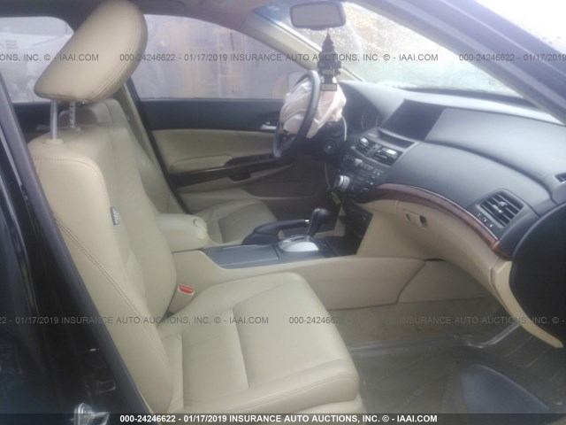 1HGCP3F81CA001570 - 2012 HONDA ACCORD EXL BLACK photo 5