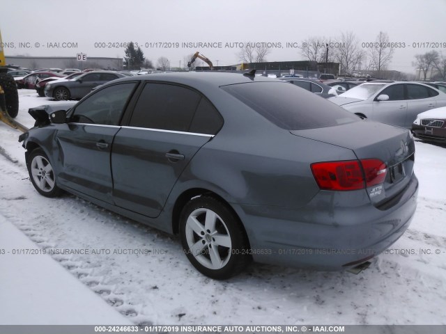 3VWLL7AJ5EM304270 - 2014 VOLKSWAGEN JETTA TDI GRAY photo 3