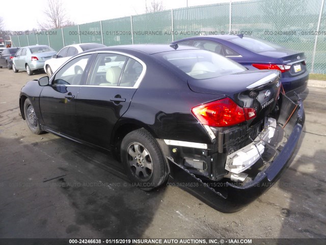 JN1CV6AR6BM353694 - 2011 INFINITI G37 BLACK photo 3