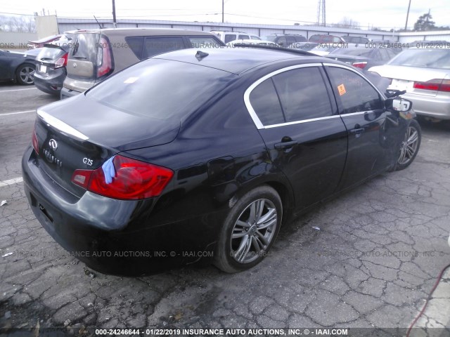 JN1DV6AP9BM830119 - 2011 INFINITI G25 JOURNEY BLACK photo 4