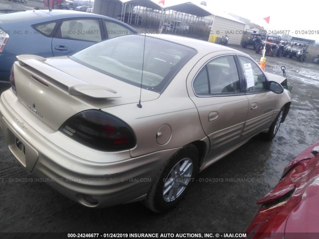 1G2NF52F22C112307 - 2002 PONTIAC GRAND AM SE1 GOLD photo 4