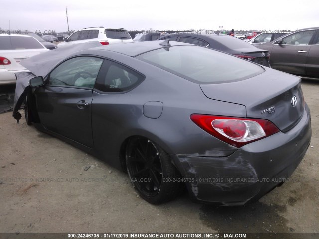 KMHHU6KH4CU068145 - 2012 HYUNDAI GENESIS COUPE 3.8L GRAY photo 3