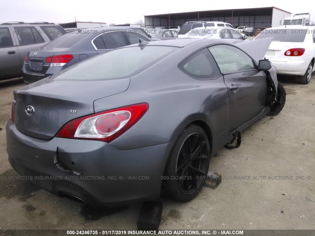 KMHHU6KH4CU068145 - 2012 HYUNDAI GENESIS COUPE 3.8L GRAY photo 4