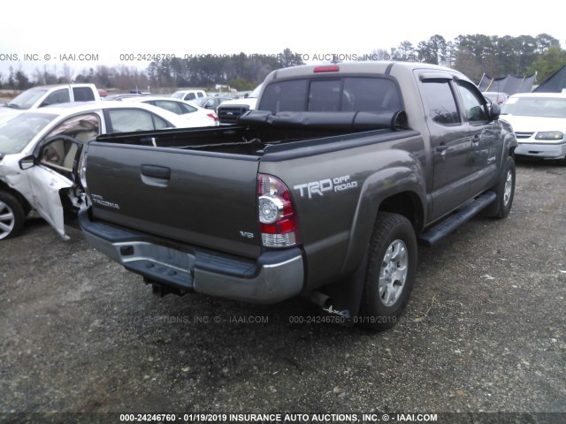 3TMLU4EN9FM179593 - 2015 TOYOTA TACOMA DOUBLE CAB/TRD PRO BROWN photo 4