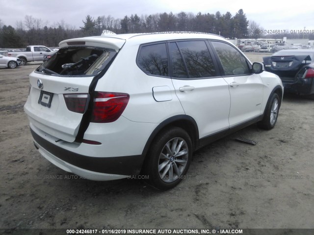 5UXWX9C56D0D04796 - 2013 BMW X3 XDRIVE28I WHITE photo 4