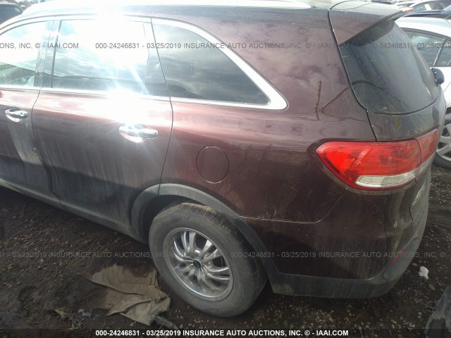 5XYPGDA3XGG039970 - 2016 KIA SORENTO LX/L MAROON photo 3