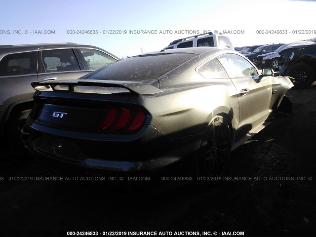 1FA6P8CF7J5171293 - 2018 FORD MUSTANG GT GRAY photo 4