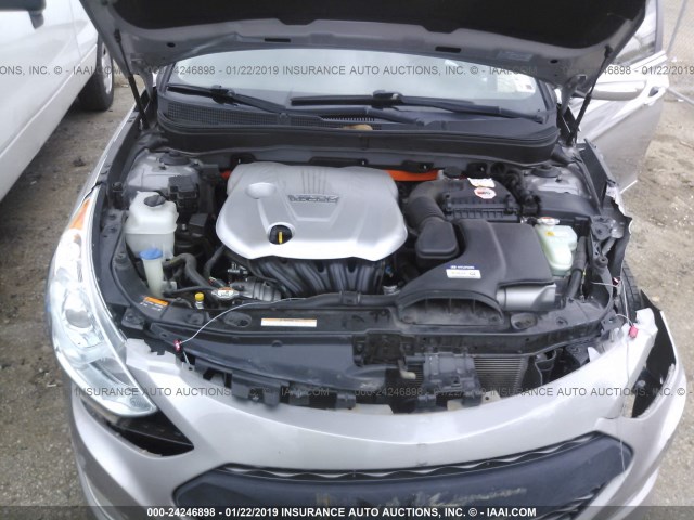 KMHEC4A47DA077661 - 2013 HYUNDAI SONATA HYBRID SILVER photo 10