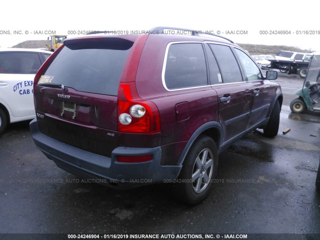 YV1CZ592651167866 - 2005 VOLVO XC90 RED photo 4