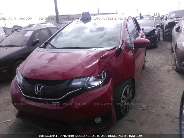 JHMGK5H72HS023639 - 2017 HONDA FIT EX/EXL RED photo 2