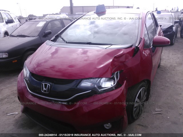 JHMGK5H72HS023639 - 2017 HONDA FIT EX/EXL RED photo 6