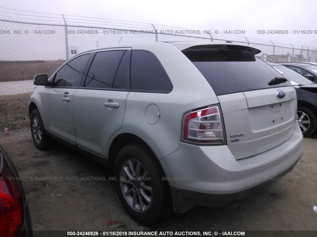 2FMDK48C97BA79528 - 2007 FORD EDGE SEL WHITE photo 3