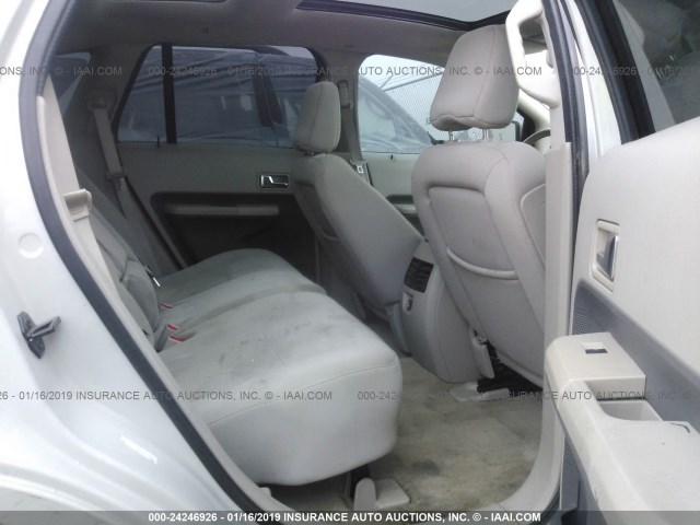 2FMDK48C97BA79528 - 2007 FORD EDGE SEL WHITE photo 8