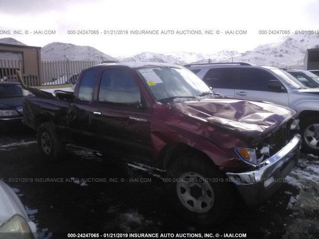 4TAWN72N7VZ313140 - 1997 TOYOTA TACOMA XTRACAB RED photo 1